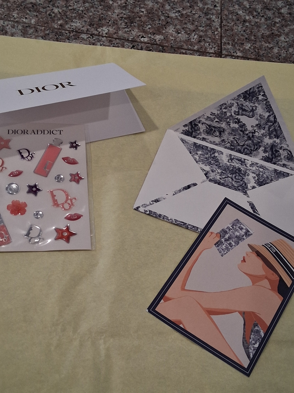 Dior Pink, Silver & Purple Lip and Star Sticker Sheet - Dior Addict